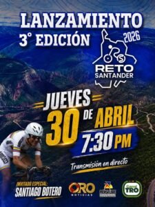 ¡Excelente noticia para la región! Efectivamente, Zapatoca es protagonista central de este gran evento deportivo.