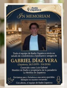 Duelo en Zapatoca: Falleció el locutor y comerciante Luis Gabriel Díaz Vera