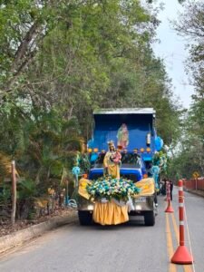 Con fe y devoción, Zapatoca celebró a la Virgen del Carmen en la Gruta de la vía a Bucaramanga